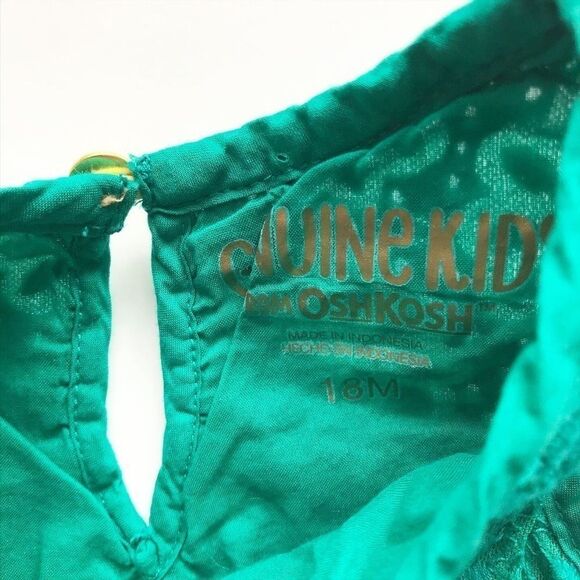 Genuine kids emerald green eyelet dress EUC 18m - Picture 3 of 4